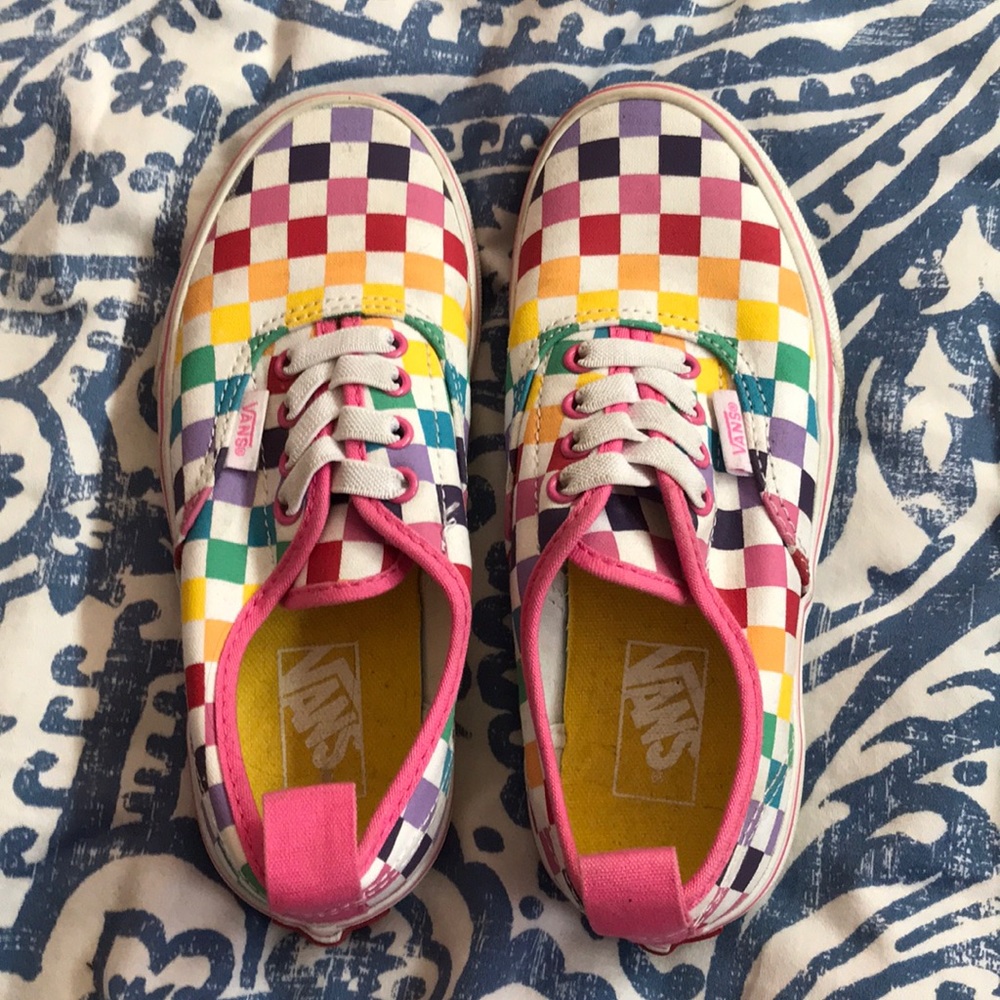 Kids checker vans